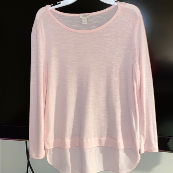 J. Crew | Sweaters | Baby Pink J Crew Jcrew Shirt Hem Thin Sweater Xs |  Poshmark